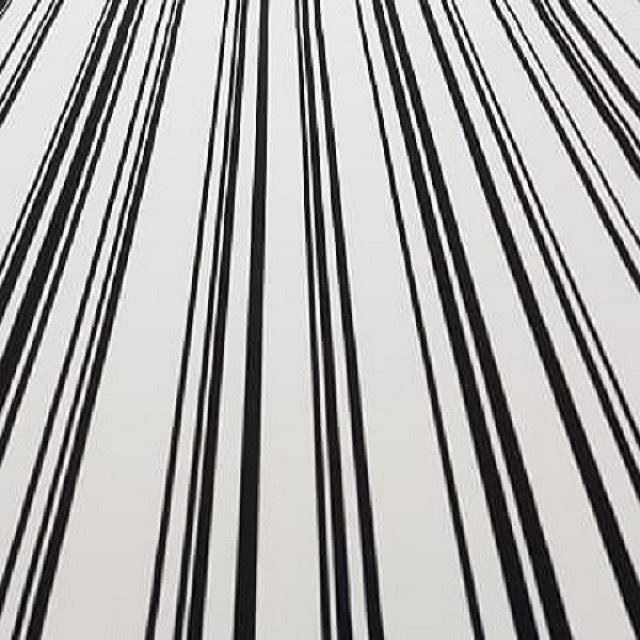 Opruiming Decoratie Katoen Strepen Wit-Zwart 20 meter